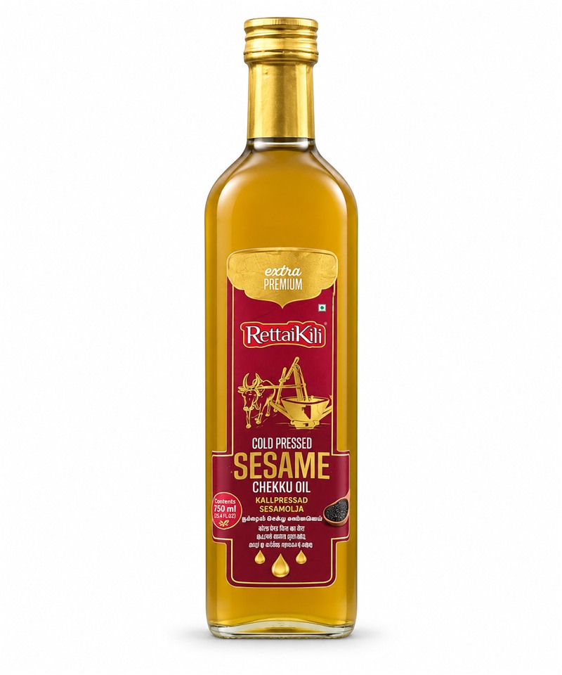 RettaiKili Cold-Pressed Sesame Chekku Oil